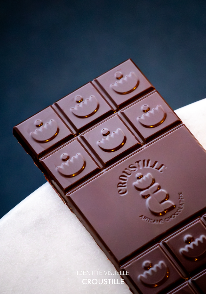 identité visuelle croustille chocolaterie