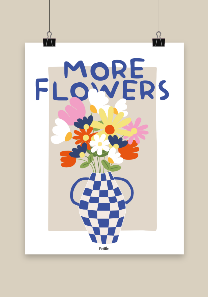 Affiche représentant un bouquet de fleurs