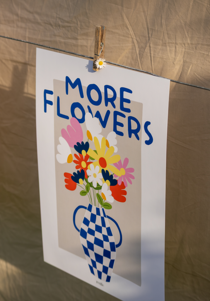 Affiche représentant un bouquet de fleurs
