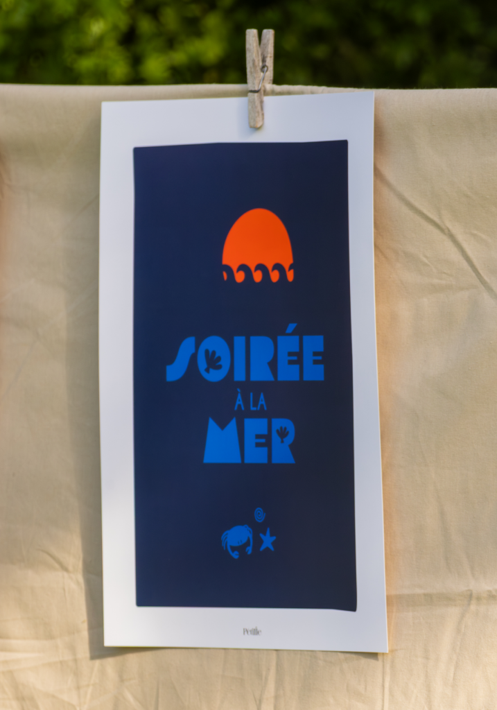 Affiche soirée à la mer