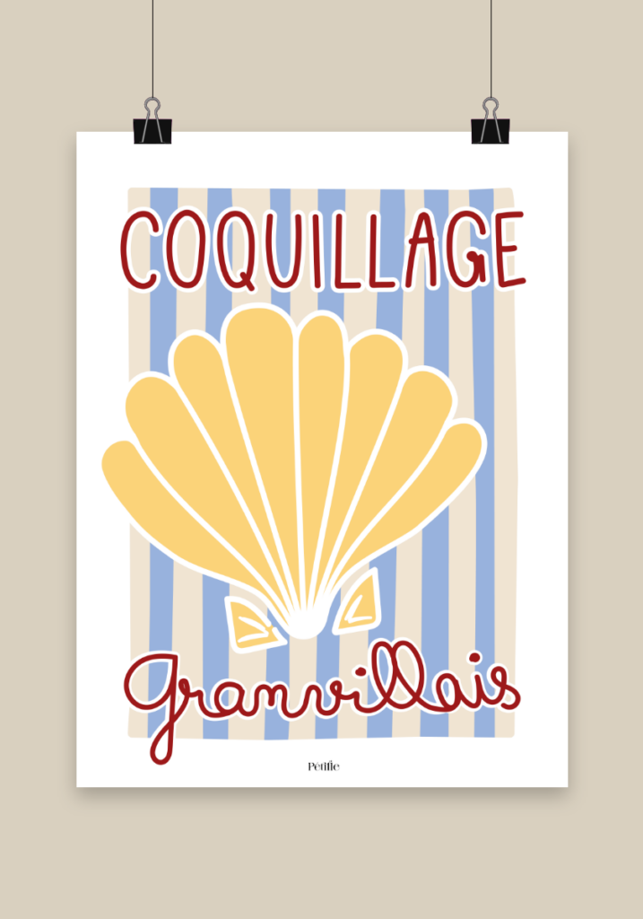 Affiche représentant un coquillage.