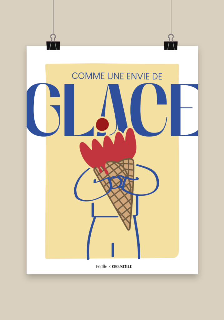 Affiche représentant une glace géante