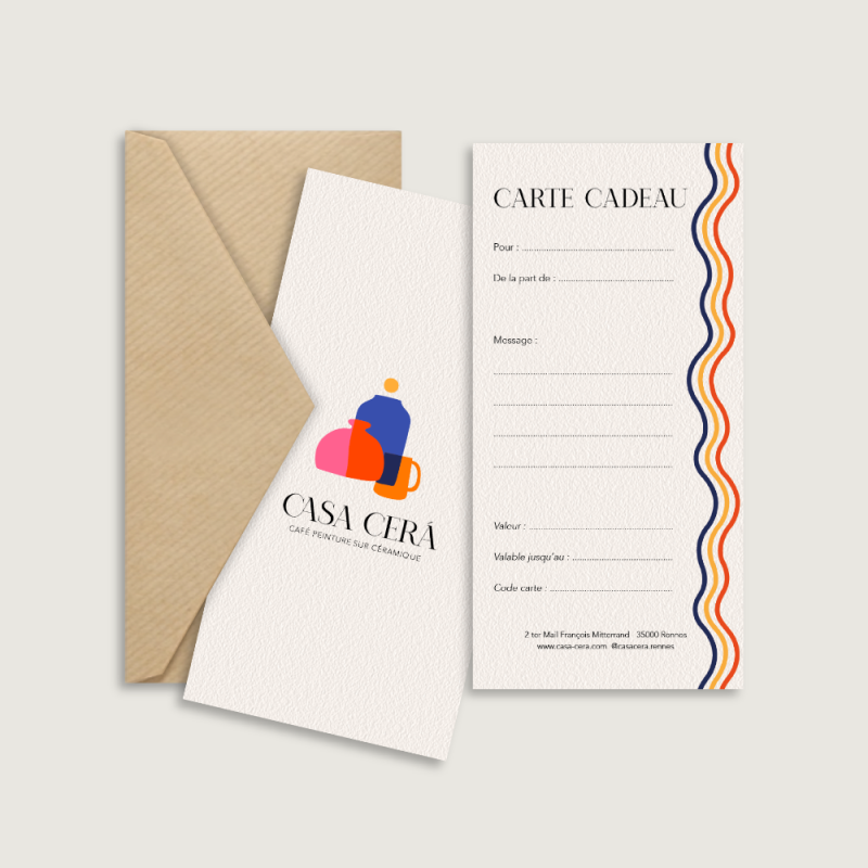 Carte-cadeau réalisée pour Casa Cerá.