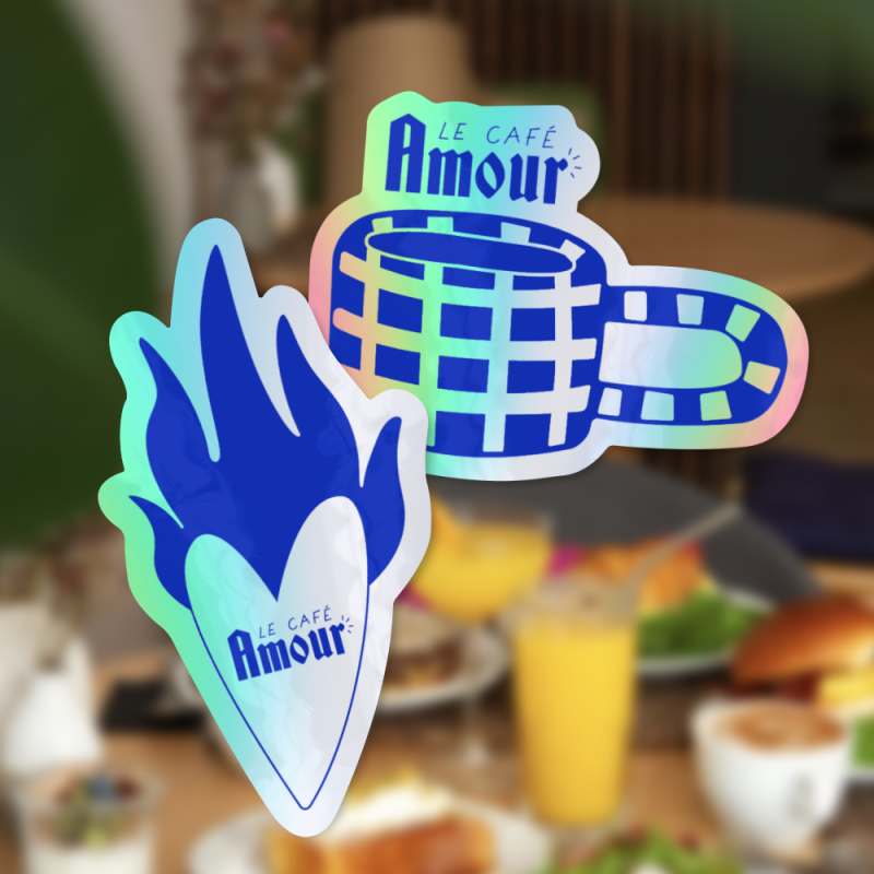 Stickers réalisés pour Le Café Amour